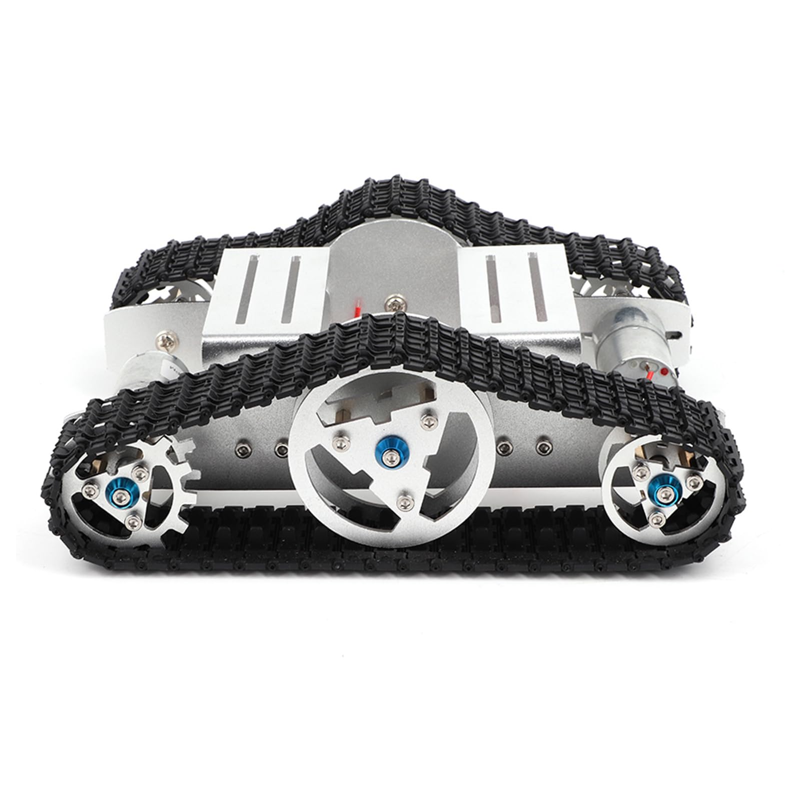 Kit de chasis de tanque de robot, marco de aleación de aluminio de alta calidad, motor de doble accionamiento para la construcción de juguetes y proyectos de (versión no ensamblada)
