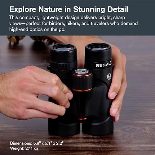 Miniatura 2 de Celestron Regal ED 8x42 - Binoculares ED para observación de aves, caza y actividades al aire libre - BaK recubierto de fase y dieléctrico - 4