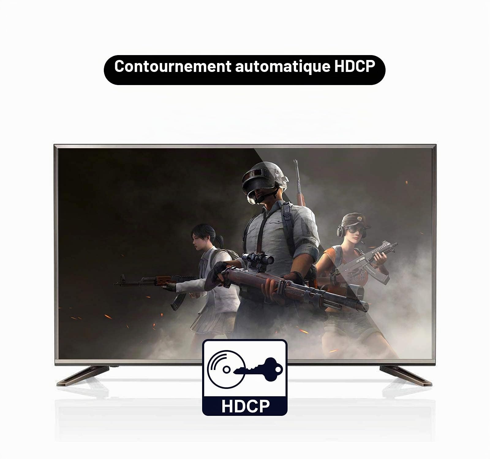 MT-VIKI Splitter HDMI 1 entrée 4 Sorties 1x4 Ports 4Kx2K@30Hz 3D Full HD 1080P Distributeur pour PS4 PS3 Fire Stick TV, DVD Moniteur