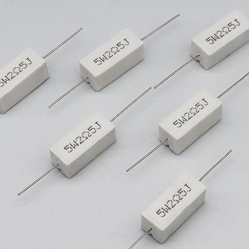 Miniatura 5 de Resistencia de cemento, 10 piezas de 5 W, 2.5 ohmios, 5 %, resistencia de alambre de plomo axial, resistencia de cemento de cerámica fija,