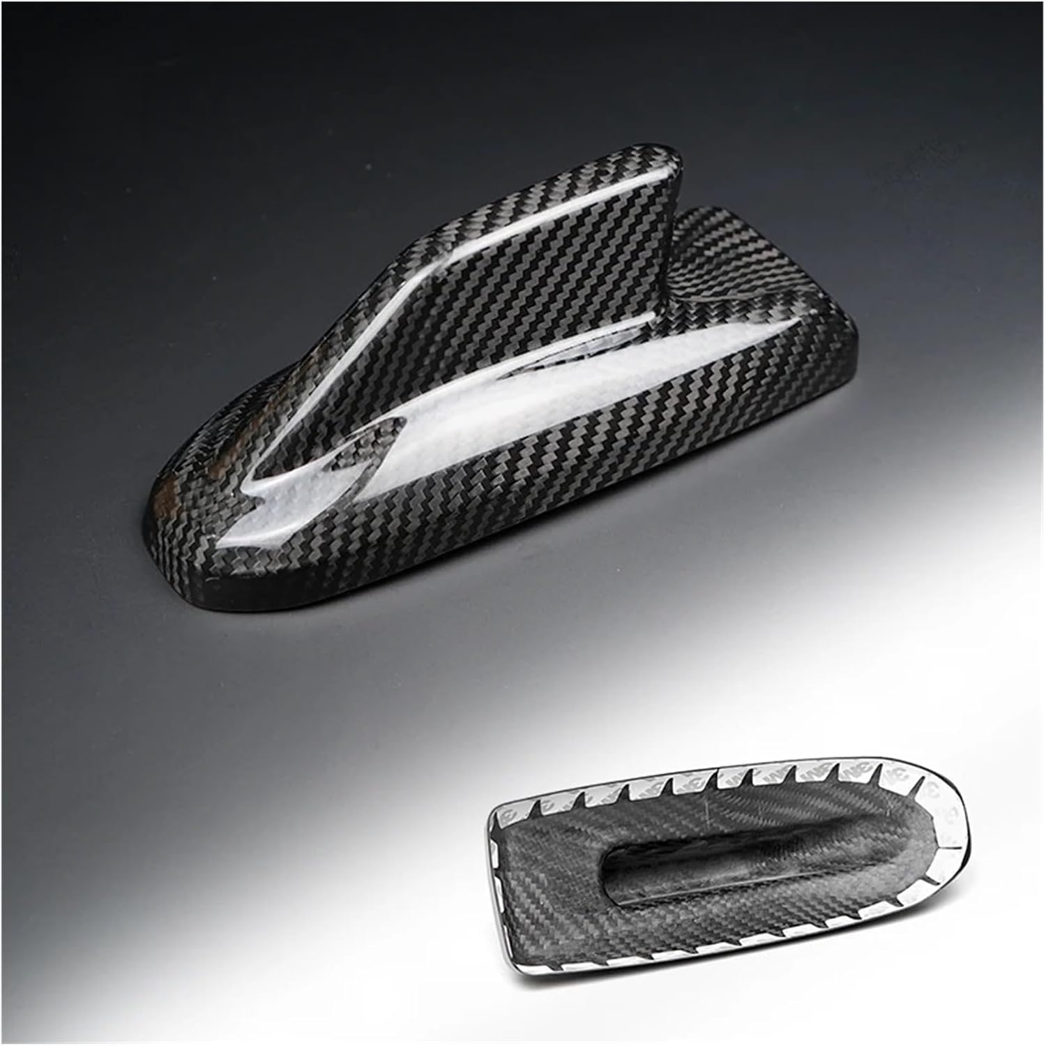 Antenna Cover Hard CarbonFiber Trim Compatible For Chevrolet Silverado 1500 15-20 Exterior Decorative Base No-Drill Adhesive Install