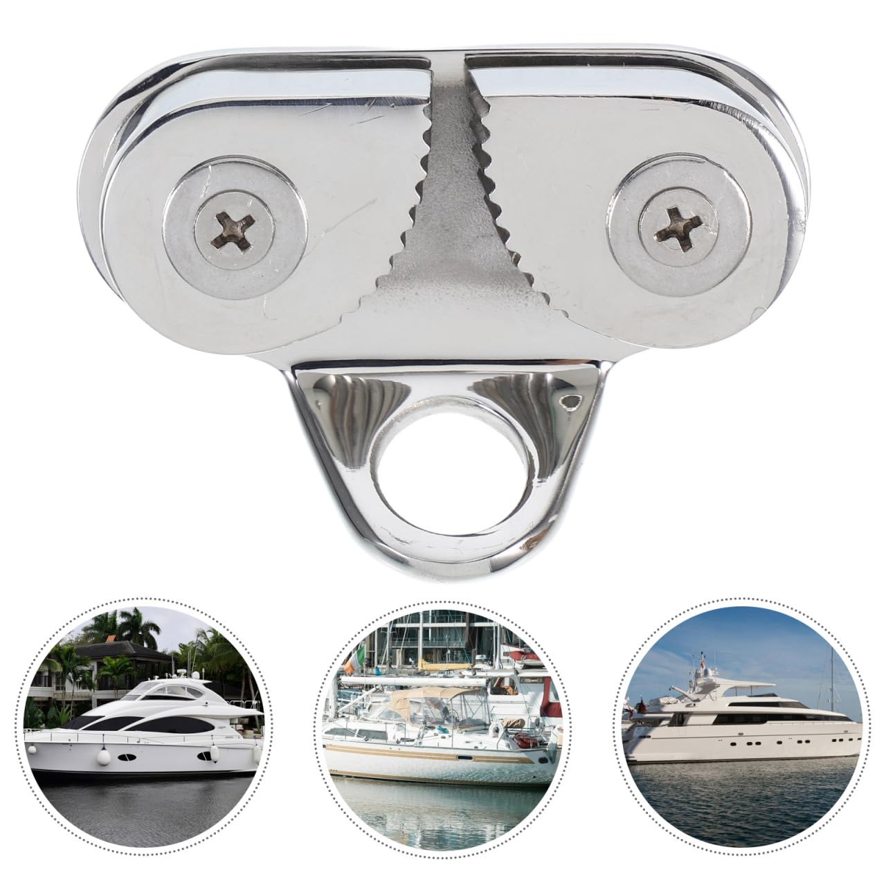 ABOOFAN Taquet avec Came Automatique Bateau en Acier Inoxydable 316 Crampon de Blocage Puissant Résistant la Corrosion pour Corde sur Canoë et Voile