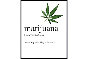 Marijuana Definition Wall Decor: The Perfect Gift for Pot, Weed, and Cannabis Enthusiasts
