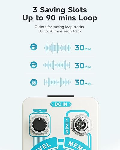 Vista 42 de Donner - Pedal octavador de guitarra, pedal octavador digital Harmonic Square, cambio de tono, 7 tipos de tono, 3 modos de tono: sostenido, Octava