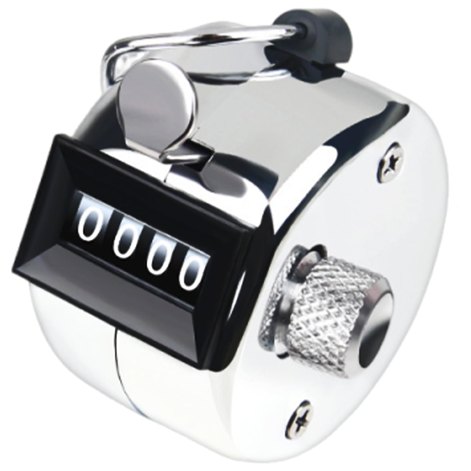 Hsioluted Metal Knob Manual Press Counter Easy Carry Handheld Clicking For Inventory Sports Event Durability Metal Construction Durability Metal Counter