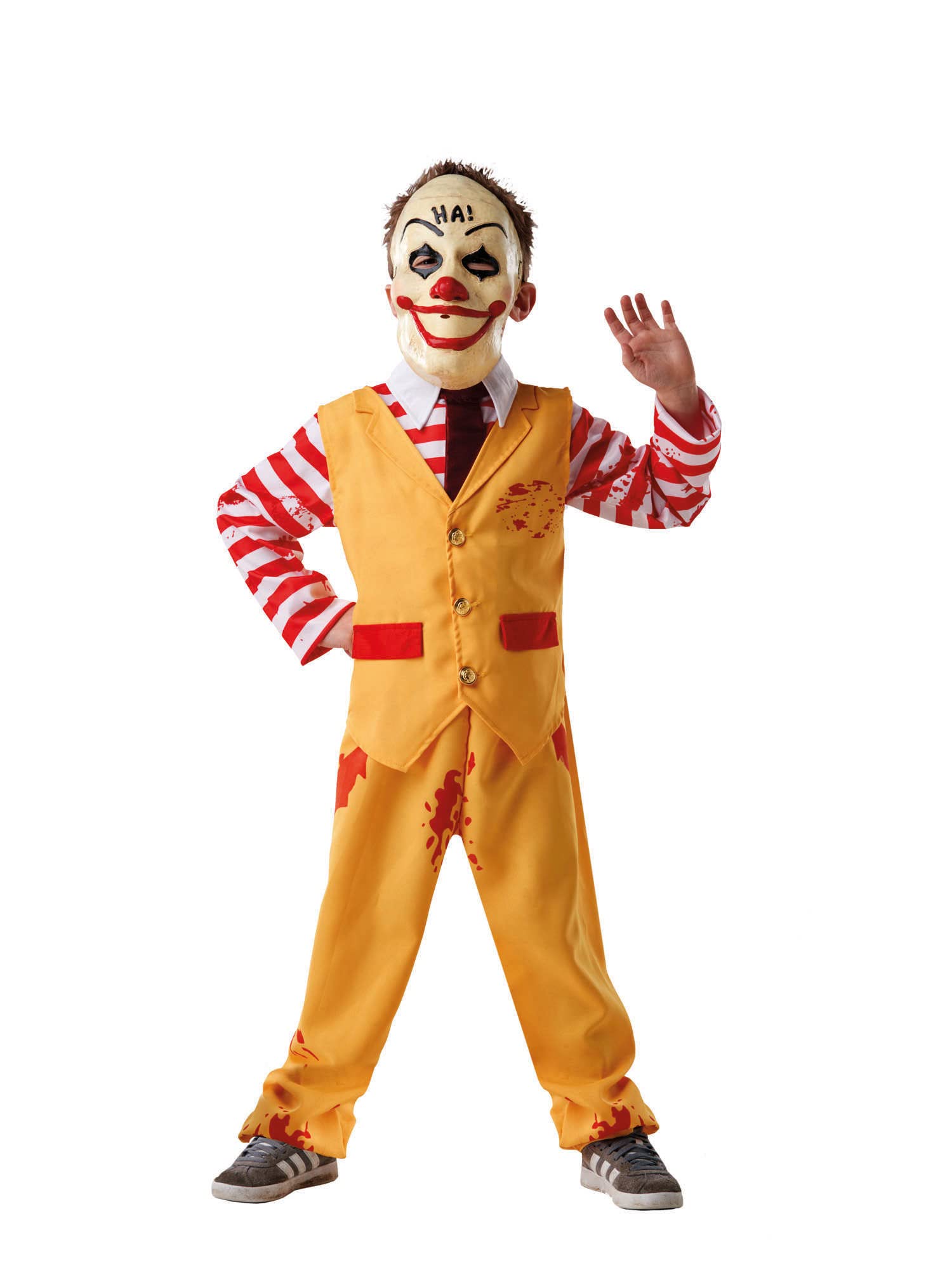 Rubies Boy's Multicolour Dapper Clown Costume Set (Small Size) - Perfect for Kids Parties, Halloween, Cosplay, Themed Events, & More Halloween