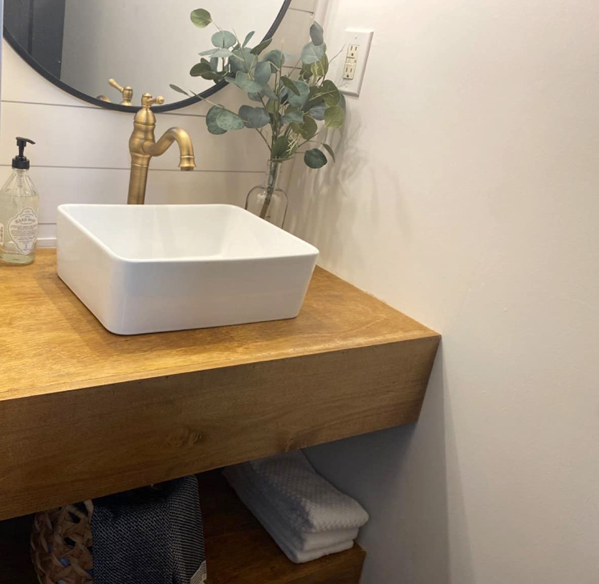 Grifo de Lavabo de baño de latón Antiguo, Giratorio 360°, Monomando, con tapón de desagüe emergente a Juego, sin rebosadero, para Lavabo Alto, de Montaje sobre encimera.
