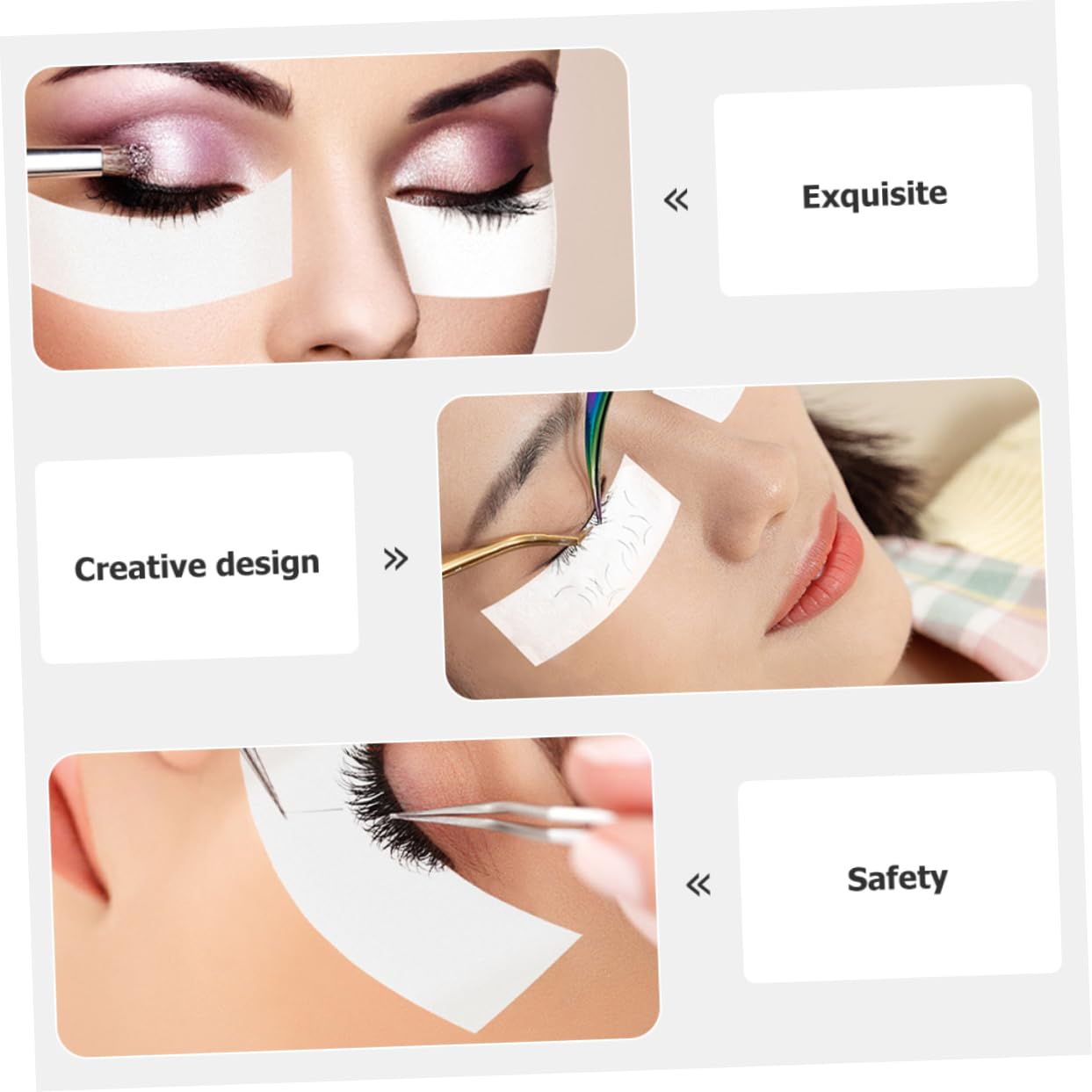 FOMIYES 2 Rolls Sticker Under Eye Pads Makeup Tools Eyelashes Pads Tool Lash Extensions Shaker Extension Supply Lash Tools Pe Breathable