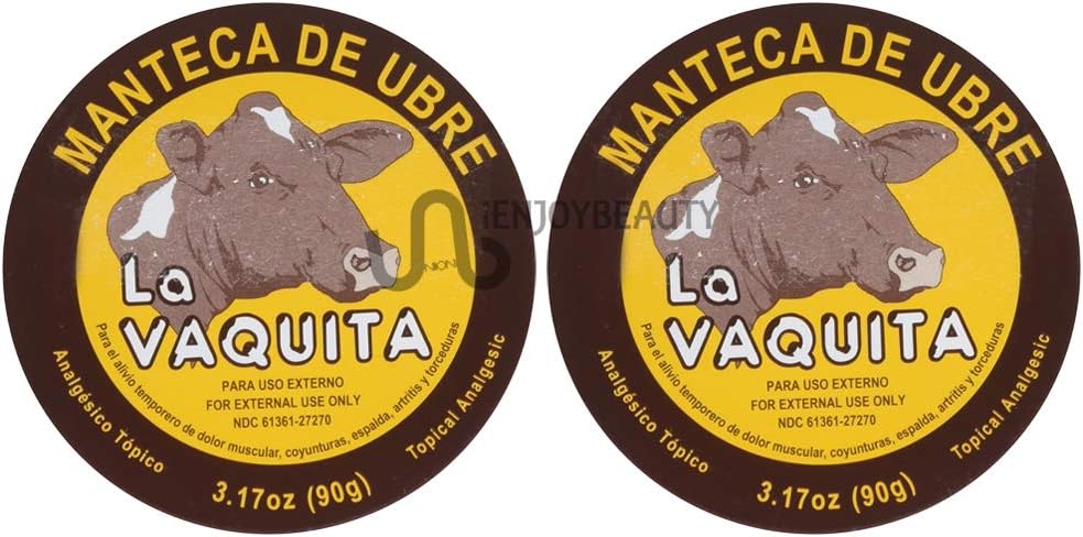 Manteca De Ubre La Vaquita 3.17 Oz. Topical Analgesic 2-Pack