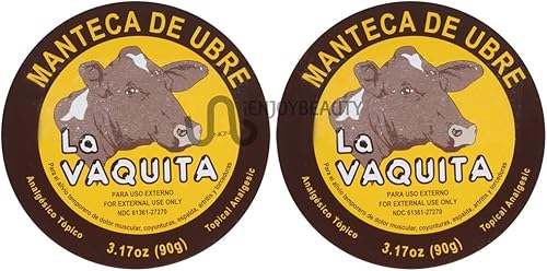 Manteca De Ubre La Vaquita 3.17 Oz. Analgésico tópico Paquete de 2