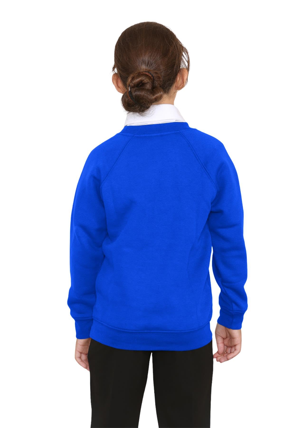 Maglioni per bambini uniformi per ragazzi e ragazze, tinta unita, a maniche lunghe, girocollo, maglione essenziale per uniforme scolastica ragazzi e ragazze