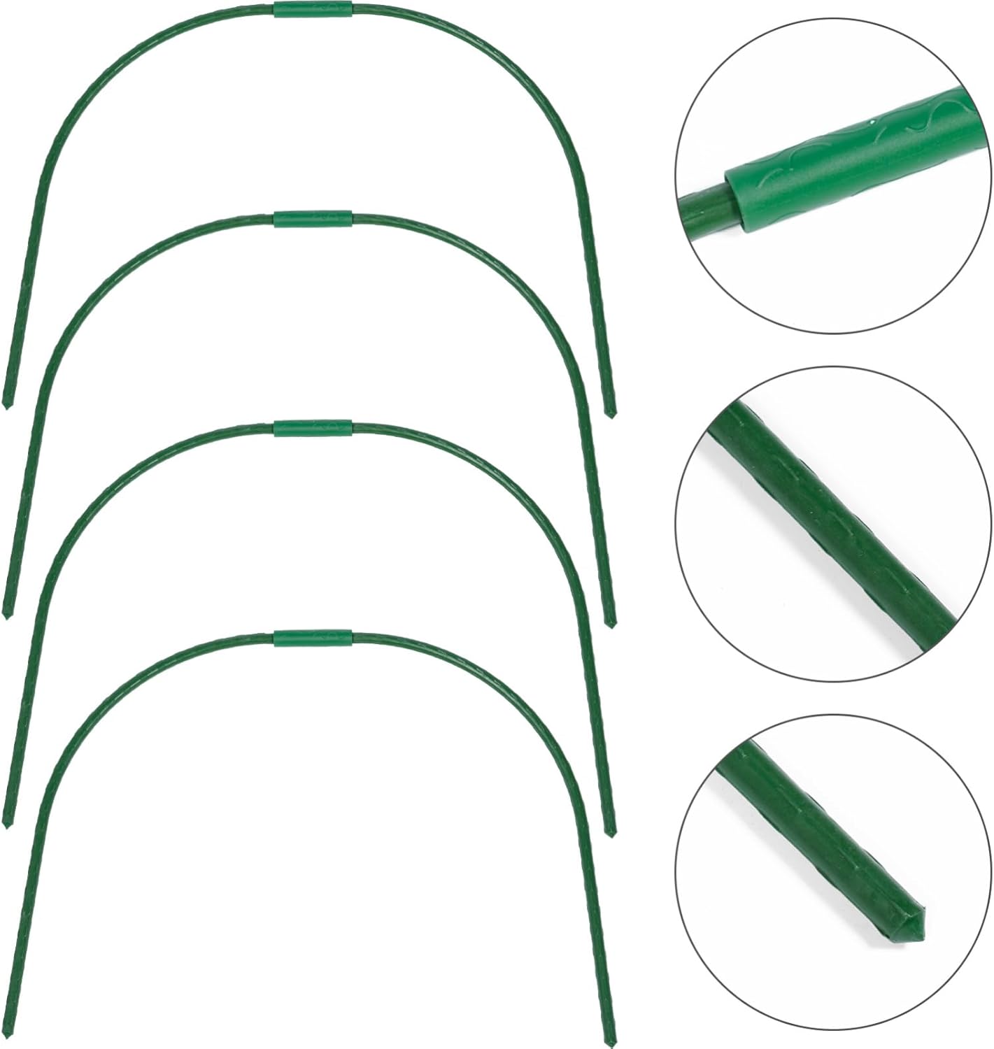 4sets Sturdy Greenhouse Planting Rack Garden Hoops for Raised Beds Greenhouse Holders Garden Hoops Plant Cover Rack
