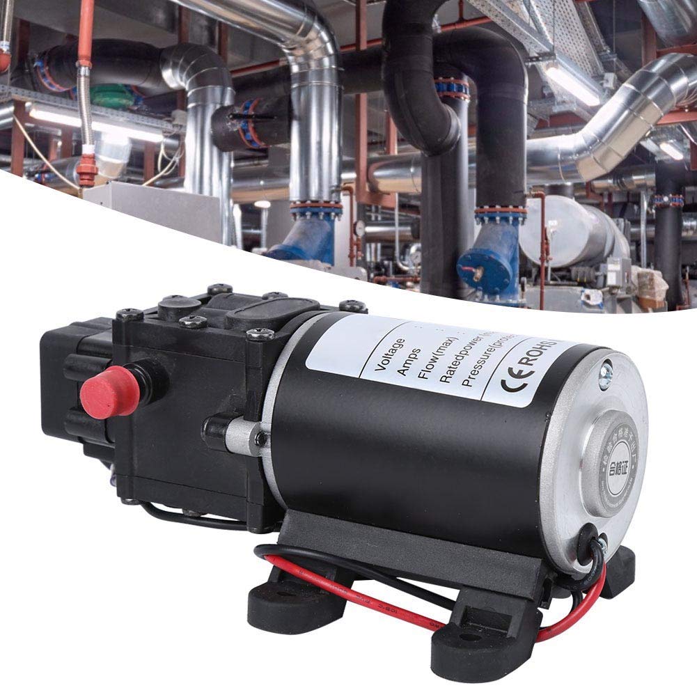 Micro Pompe à Eau, Pompe à Membrane Intelligente Haute Pression DC18V/12V 120W 7L/min 10mm Sortie D'eau Droite 7.0L/MIN 1.2mpa Pompe à Membrane à Pression D'eau en Fonte et en Acier(18V)