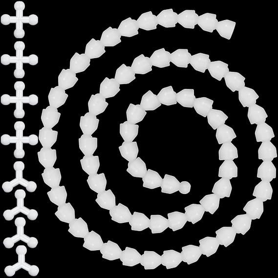 Maitys 144 Pieces Doll Armature Set with 4Y and 4X Chest Connectors Flexible Joints Plastic Ball for Stuffed Animal Bear Dolls Making DIY Crafts Need Use Special Pliers (7 mm)