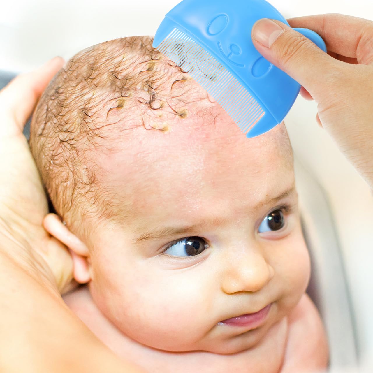 VICASKY Spazzola per il latte per la rimozione della crosta per il bambino, pettine per la rimozione della crosta di latte, pettine per la rimozione del neonato, spazzola per il bambino, spazzola per