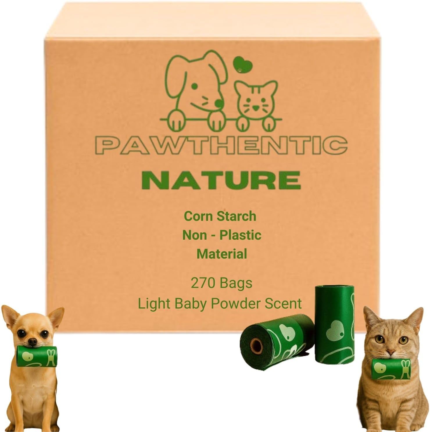 Compostable Dog Poop Bags – 270 Count Value Pack,...