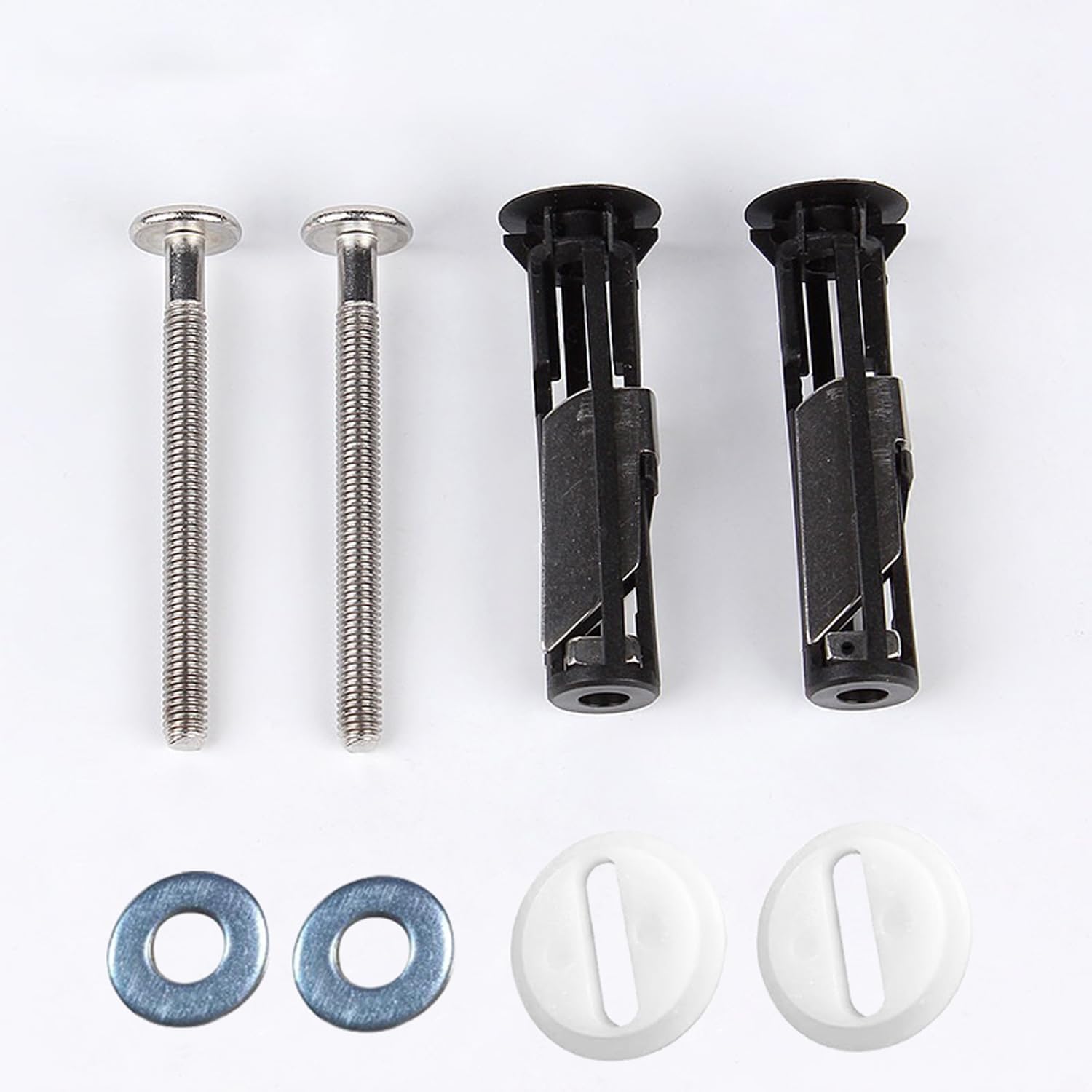 Kit Di Fissaggio Universale Per Sedile WC - Viti Di Espansione In Acciaio Inox Con Dadi In Gomma, Adatto A Fori 14-18 Mm, Ricambio Cerniere - 5