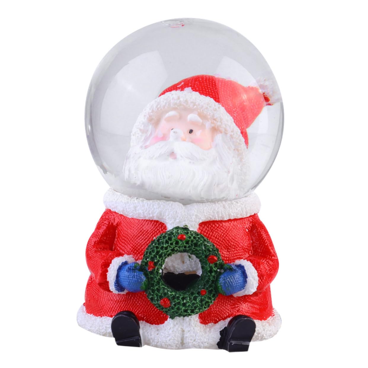 GRIRIW 1pc Festive Resin Ornament Led Light for Christmas Adorable Santa Claus Decoration for Holiday Tabletop Accessory