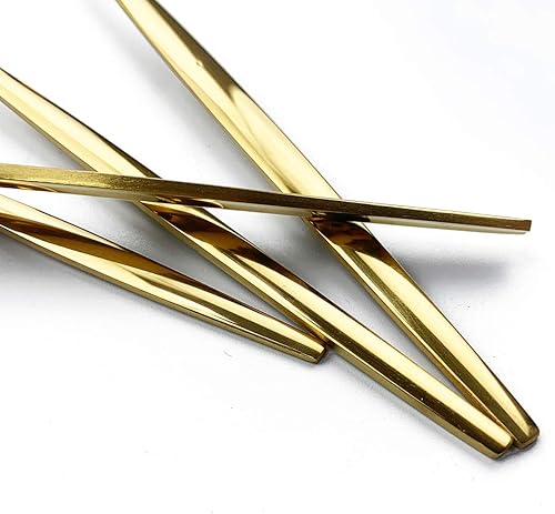 Miniatura 5 de Gugrida Cuchara de café dorada pulida con espejo, cuchara de té, cucharas de azúcar, mini cucharas de café, diseño ligero, juego de cubiertos de