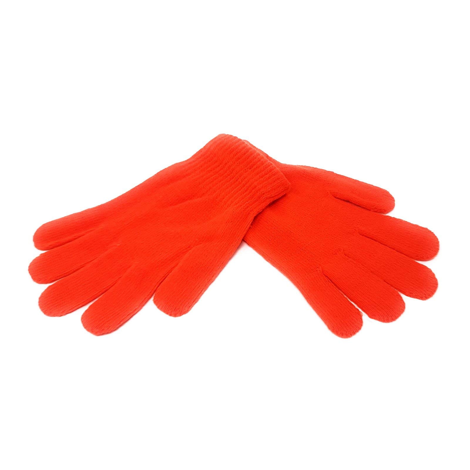 Ws Uk Unisex Neon Orange Adults Magic Winter Gloves [Neon Orange]