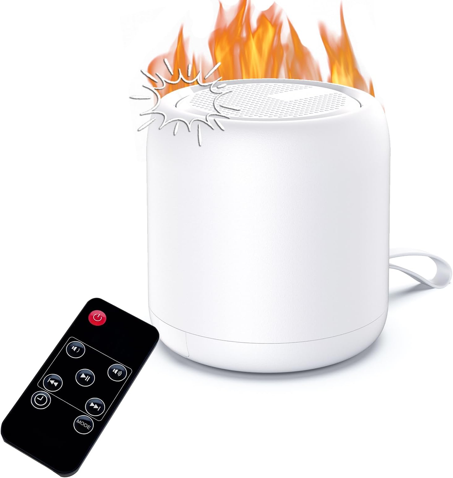 Fireplace Crackler Sound Box for Electric Fireplace with Remote Control, 2 in 1 Realistic Rechargeable Fire Crackling Sound Machine for Gas Fireplace, Fire Crackler Sound System, Fire Noise