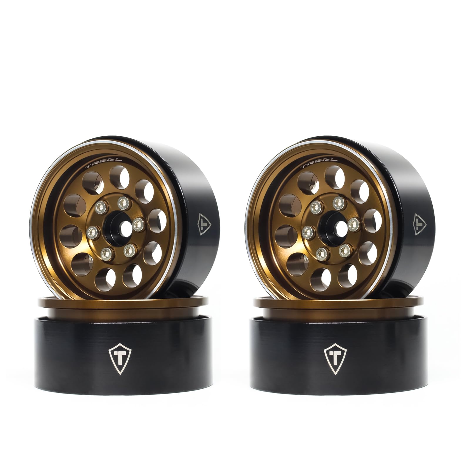 Amazon.com: TREAL RC Wheels 4pcs 1.9 Inch Beadlock RC Rims Set for