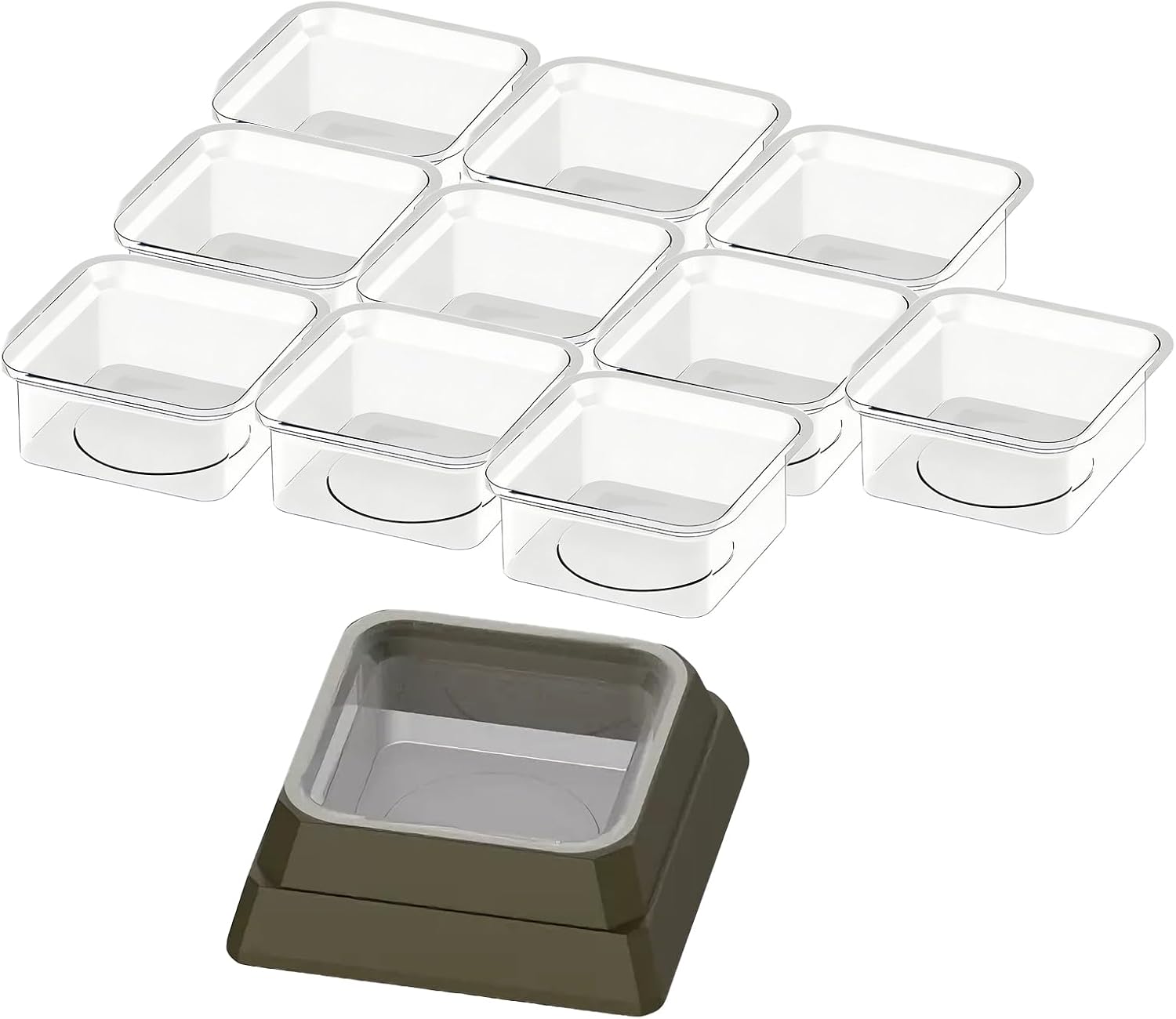 Reptile Feeding Bowls Set, Plastic Water & Food Dishes for Reptile Tank, Leopard Gecko, Hermit Crab, Tortoise and Snake (XL)