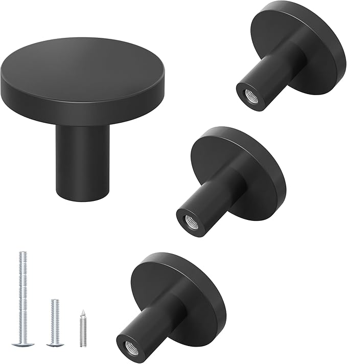 DonYoung 4 Pack Cabinet and Drawer Knobs, Bifold Barn Door Handle ...