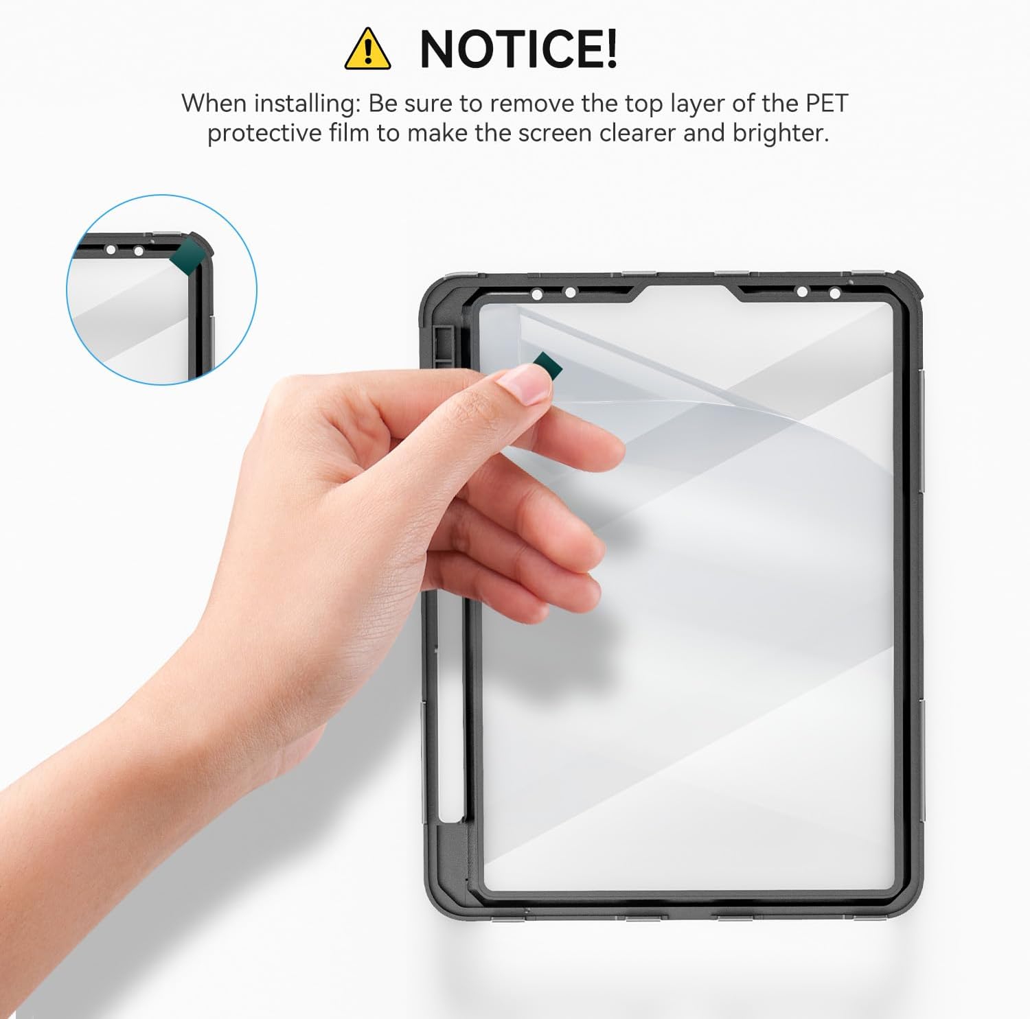 iPad Pro 11 inch Case 4th/3rd/2nd/1st Gen 2022/2021/2020/2018, Heavy-Duty Rotating Stand Protective Cover + Pencil Holder, with Hand Strap/Shoulder Straps Case for iPad Pro 11-inch, Black