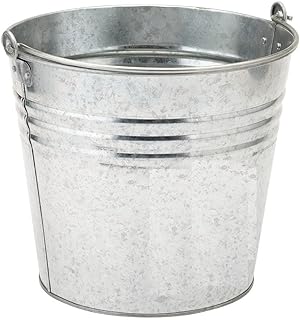 Unibos | HEAVY DUTY | Galvanised Metal Bucket | High Grade Multipurpose | Bucket with Handle | Hot Ash, Home, Garden, Bathroom, Garden Waste etc | Silver | 12 Litre