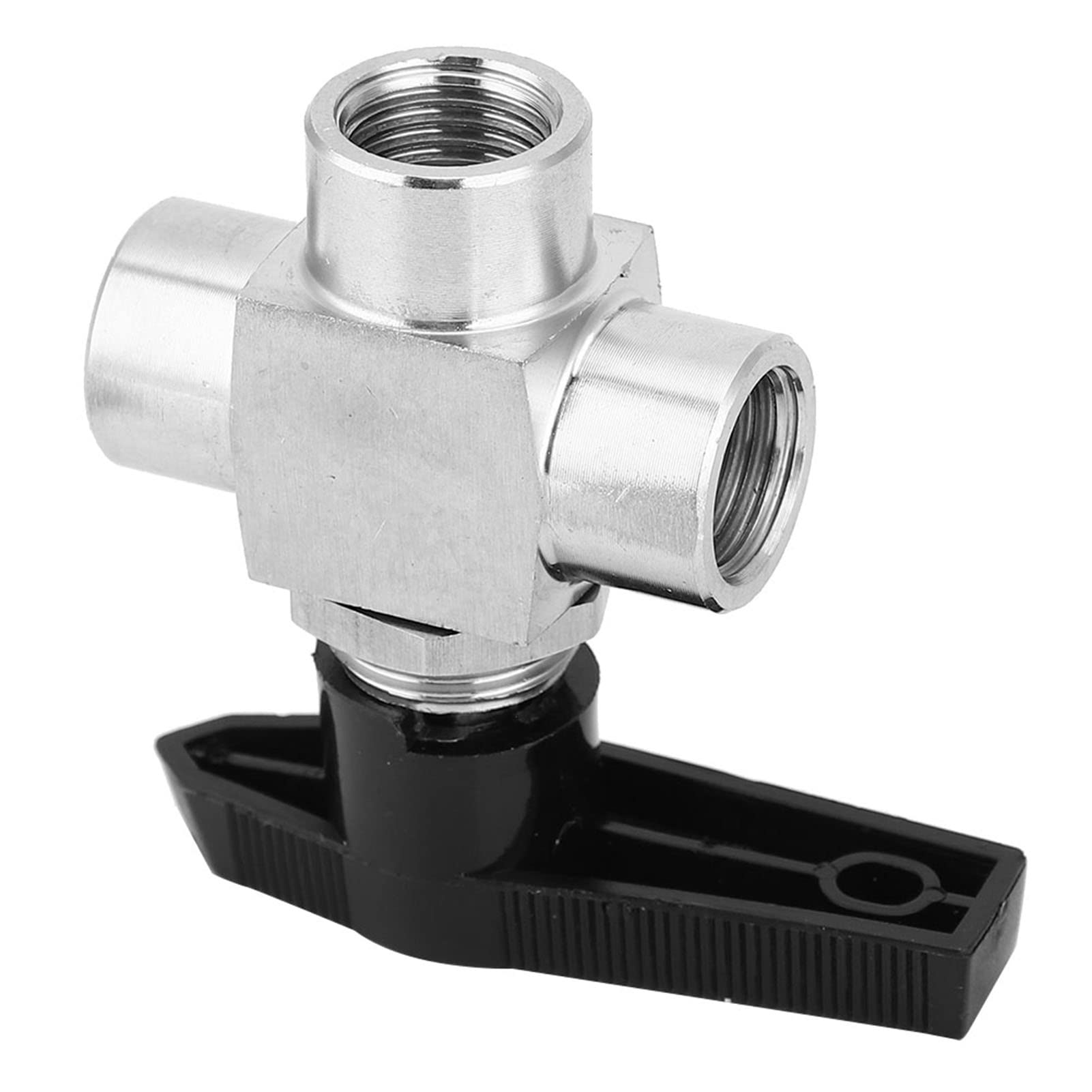 Vanne à Boisseau Sphérique 3 Voies, Acier Inoxydable 304, BSPP Filetage Femelle, 3/8 Pouce, Haute Pression, pour Contrôle de Débit d'Eau, Pétrole et Gaz