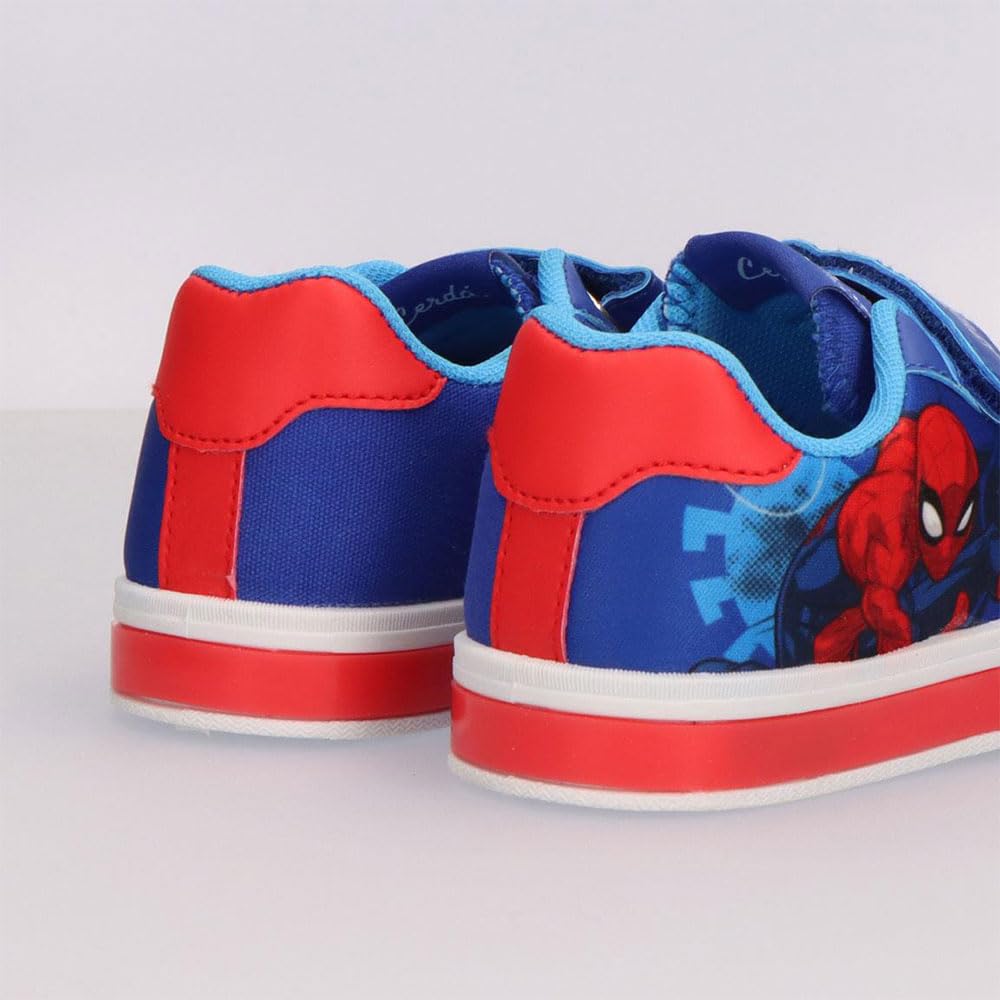 CERDÁ Life's Little Moments Unisex Kinder Zapatillas Con Luces Spiderman Loneta Infantil – Zapatillas Con Luces Suela PVC para Niño Y Niña, Ligeras Y CómodasSneaker