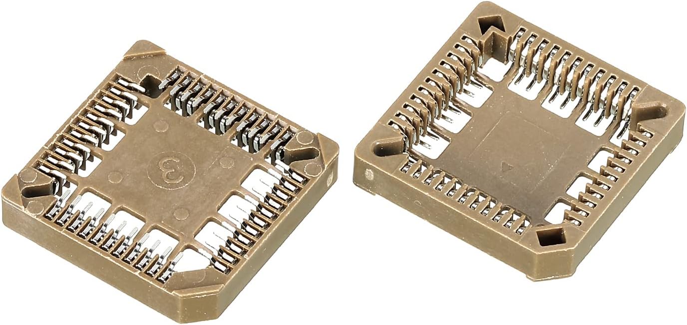 PATIKIL PLCC44P IC Socket 44Pin 1.26mm Pitch SMT Surface Mounted Devices for PCB Board Pack of 2