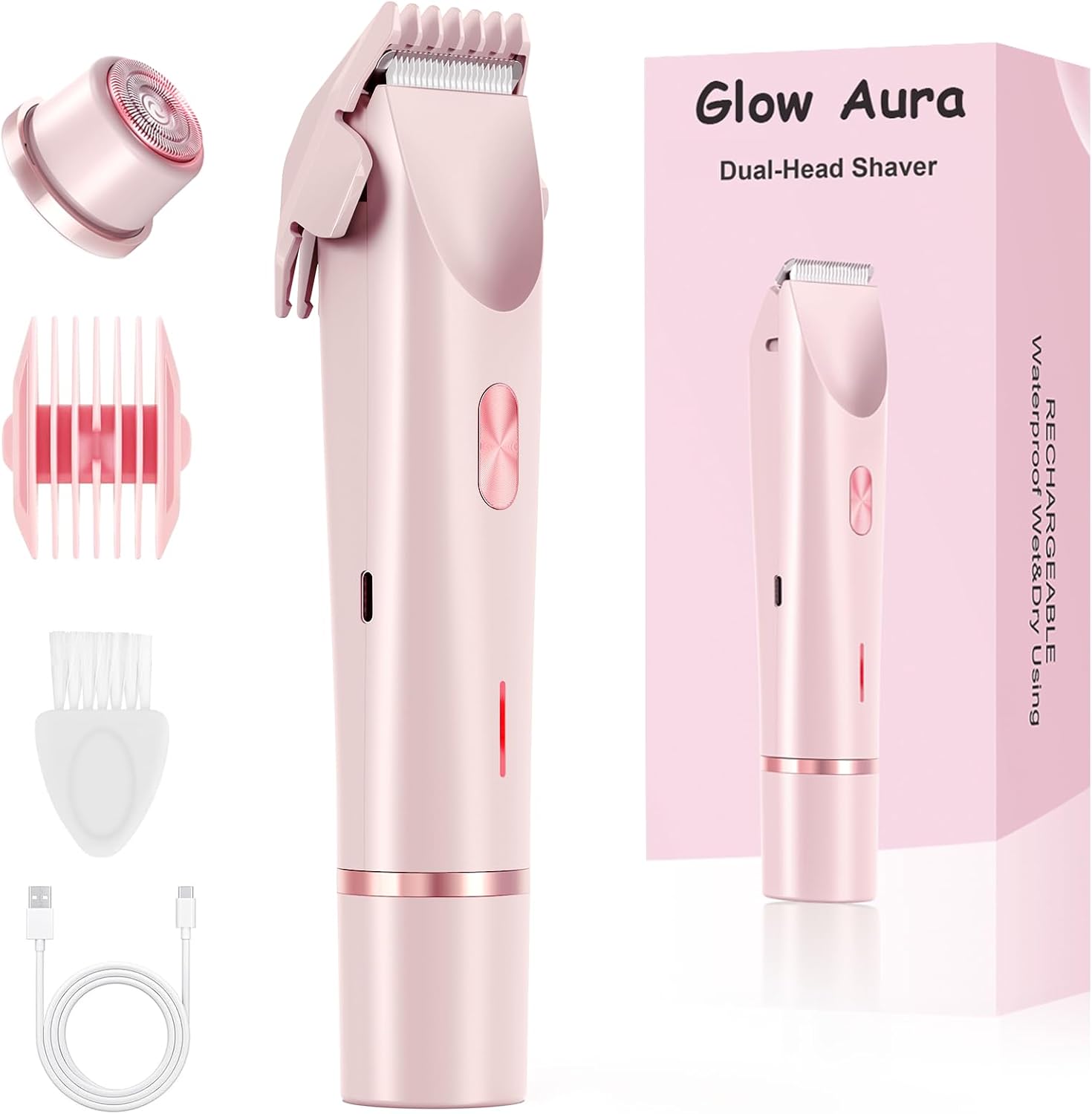 GlowShave™ -2-in-1 Women’s Body Shaver,Glow Aura Bikini Shaver