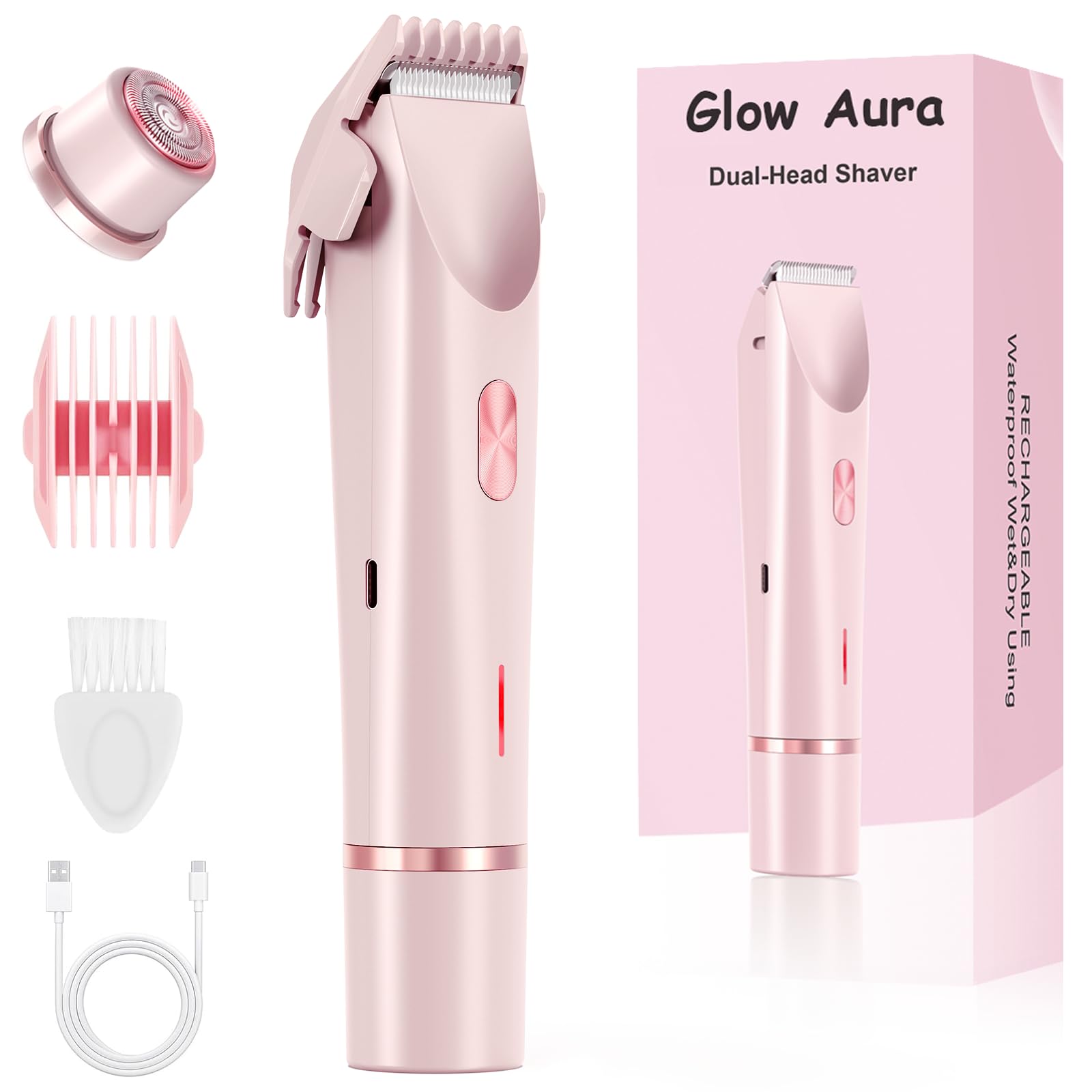 Glow Aura™ Donne Rasoio Elettrico Rasoio Trimmer Rasoio Elettrico per le Donne Trimmer Rasoio Elettrico Trim Donne Rasoio