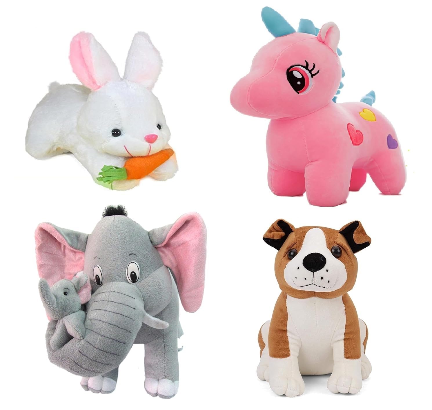 odinbirds Pack of 4 Unicorn Dog Elephant & Rabbit Soft and Stuffed Teddy Bear,Soft Toys for Baby Boys/Girls (30CM) (B09BYR836R) Amazon Price History, Amazon Price Tracker