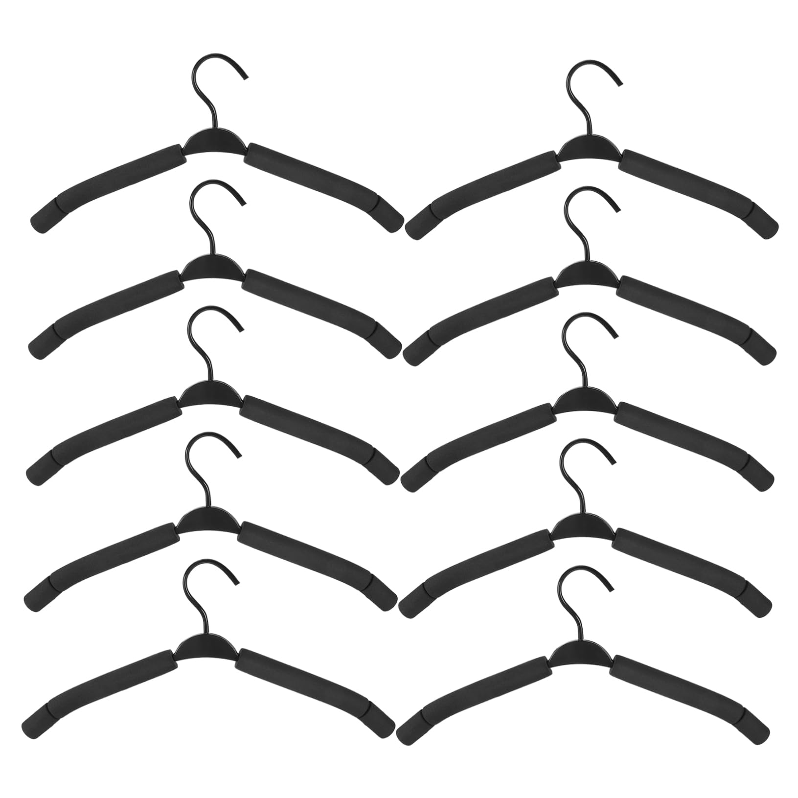 Alipis Jeans Hangers Multiple Clips 10 Pack White Sponge Hangers for Skirt Storage for Home