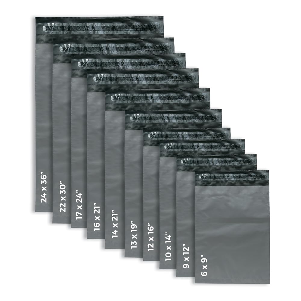 Mailing Bags Self Seal Grey Mailing Bags – Water Proof, Tear Proof Delivery & Packaging Bags for Mailing, Postage, Shipping & Delivery – 1541 Stationery (50, 24 x 36)