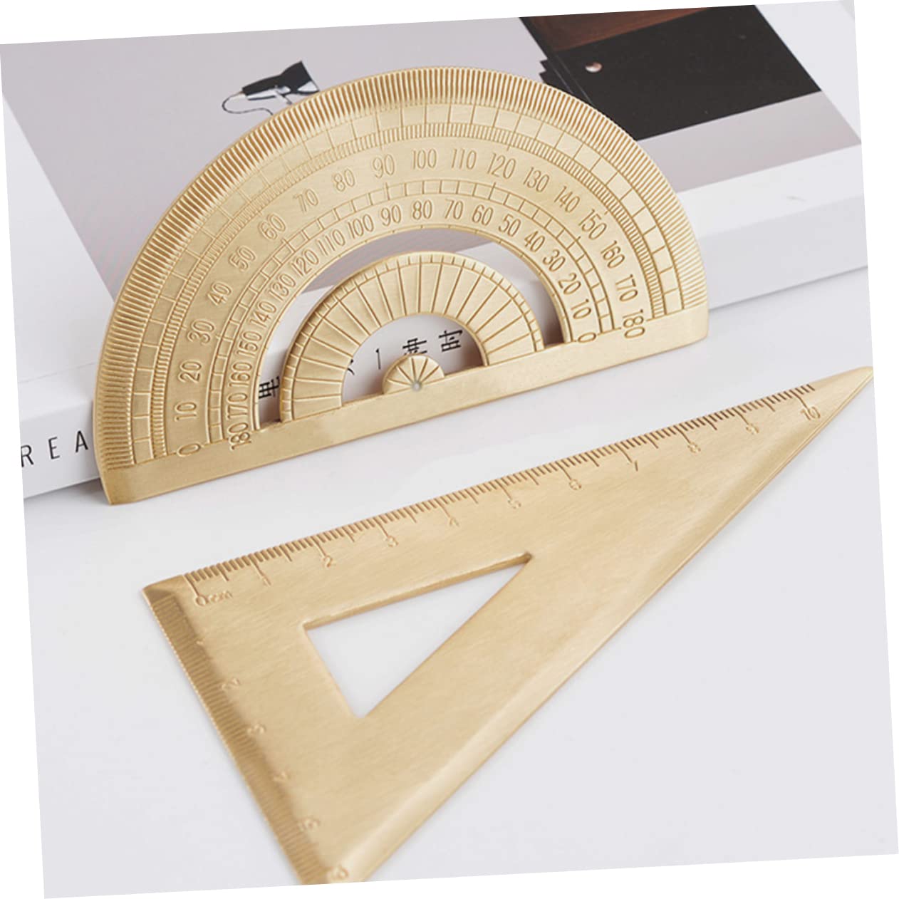 EXCEART 3sätze Messwerkzeuge Geometrie Winkelmesser Dreieck-Ruler Messlineal Aus Teiliges Für Präzise Zeichnungen Und Konstruktionen Der Schule