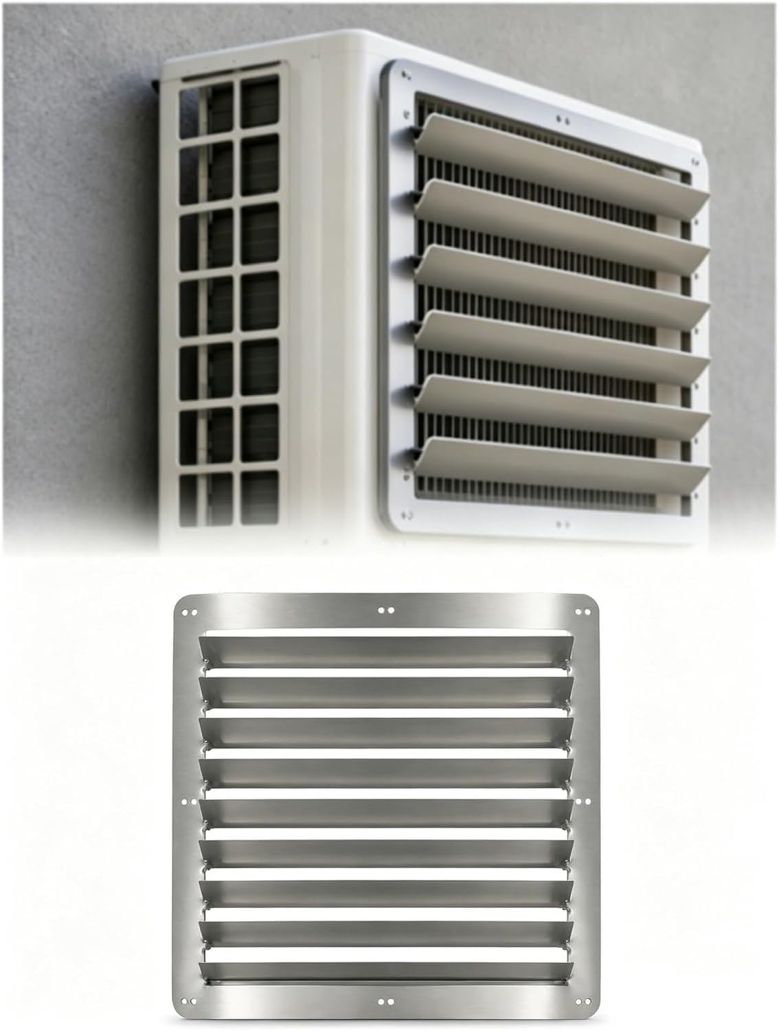 Schermo Paravento per Condizionatore Esterno, Copertura Quadrata 46x46cm per Unità Esterne, Protezione da e Detriti per Climatizzatore, Facile da Installa, 43x43cm/16.9x16.9in, 43x43cm/16.9x16.9in