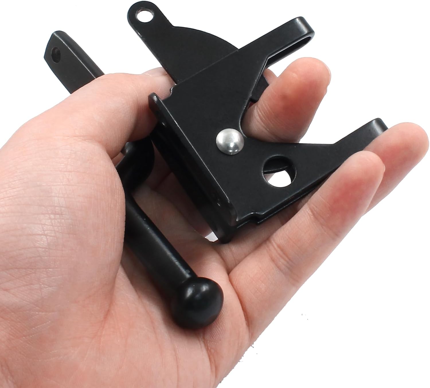 Bonsicoky Self-Locking Gate Latch, Heavy Duty Gate Latch, Automatic Gravity Lever Door Latches for Wooden Fence