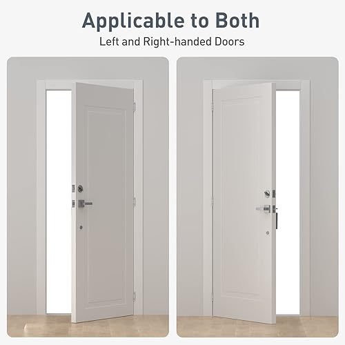 Miniatura 6 de HOSOM Bisagra de puerta de cierre automático, bisagra de resorte, 4 pulgadas, tensión ajustable para garaje, puerta delantera, puerta trasera,