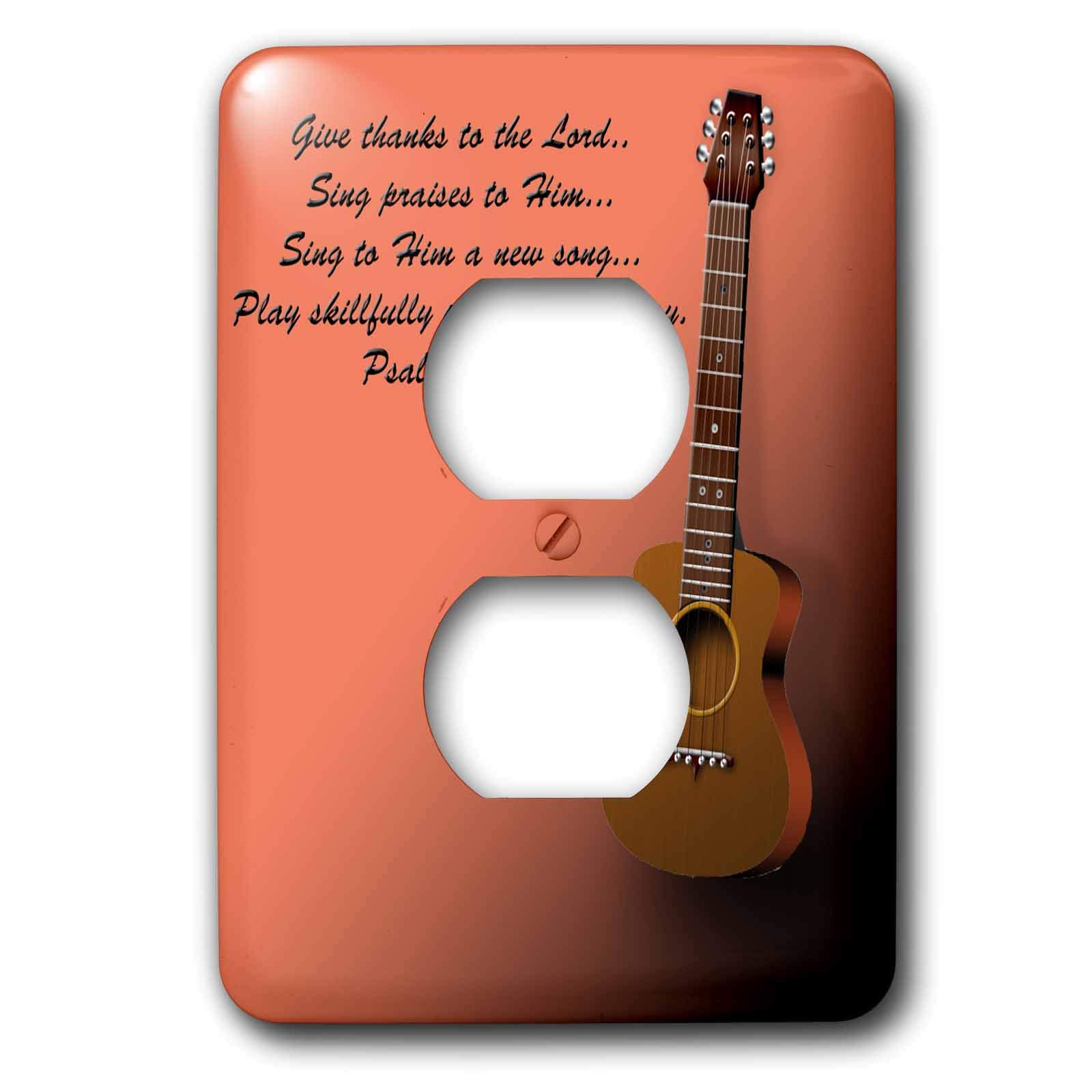 Guitare classique et verset Bible plaque double cadeau idéal mélomanes