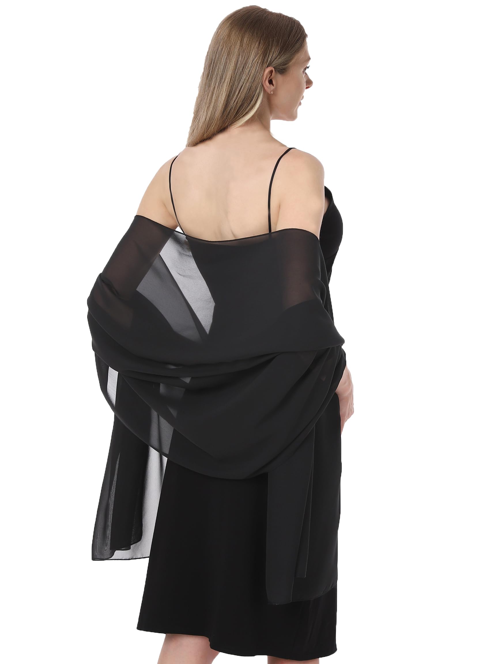 Chiffon Shawl Scarve Wraps and Shawls Soft Pashmina for Evening dresses on formal occasions