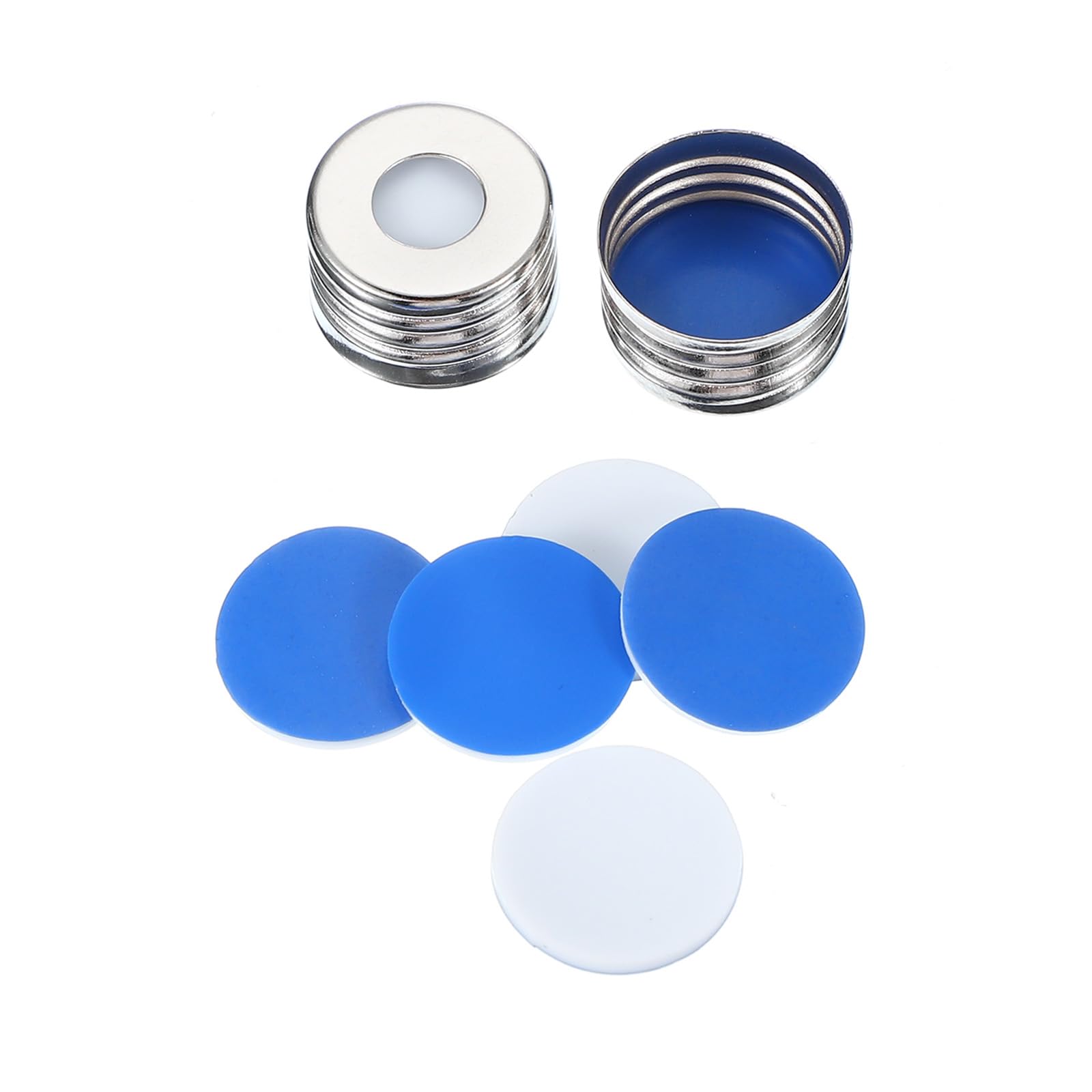 PATIKIL 20ml Klarglasfläschchen, 100er-Pack Headspace-Vials mit Schraubverschluss und flachem Böden aus Borosilikatglas Transparente Laborgläser für Laborwissenschaften