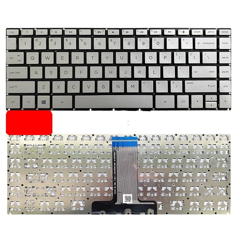 Clavier pour HP TPN-I130 argenté à frappe silencieuse et installation facile