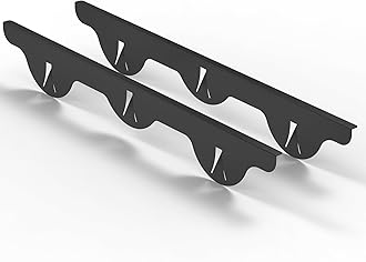 Linda’s Essentials Stove Gap Covers Stainless Steel (2 Pack), 316 Stainless Steel Stove Gap Covers Heat Resistant Oven Gap Filler Seals Spaces Between Stovetop and Counter (25.4 Inches, Black (Steel))