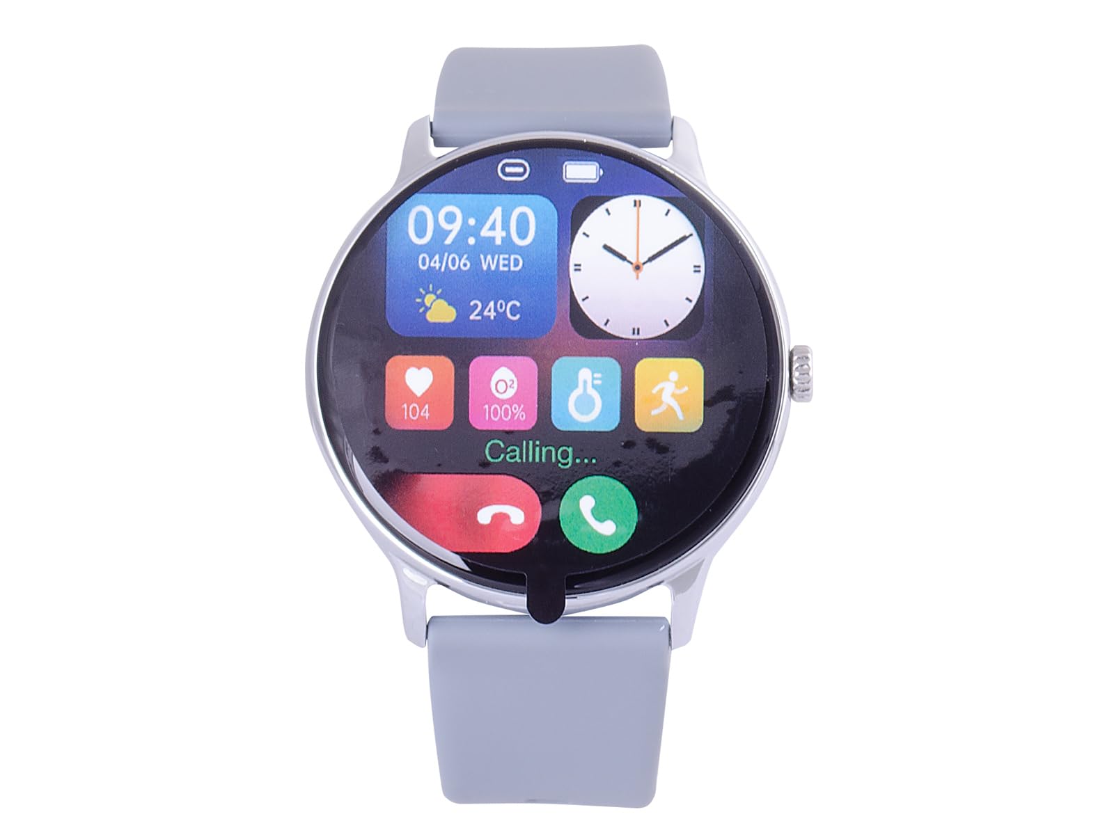 Trevi T-FIT 230 CALL Orologio Smart con Funzione Chiamata Bluetooth, Controllo Allenamento Fisico e Stato Benessere, Monitoraggio del Sonno, Grande Display Full Touch, Silver