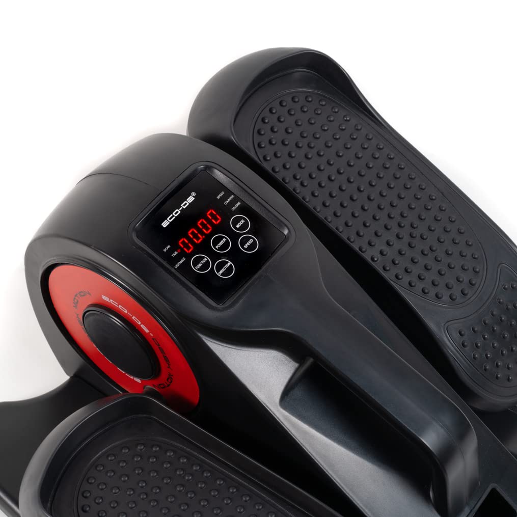 ECO-DE Mini Cyclette Ellittica da Casa Seduti – Pedaliera Riabilitazione 20-30 Velocità, Display e Telecomando – Cicletta Portatile da Sedia, Divano o Scrivania – Movimento Passivo Anziani o Fitness
