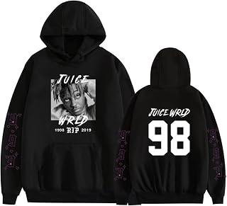 Unisex Hip Hop Hoodie, Cotton acket Coat, Rapper Graffiti Printing Juice wrld Sweatshirt for Men Women - with Pockets